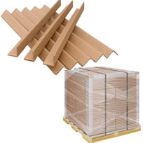 Angle boards or pallet corners for pallet stability - made from cardboard