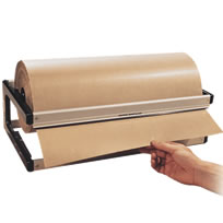 Brown kraft paper rolls and dispensers