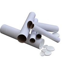 Cardboard mailing tubes made from 100% recycled board