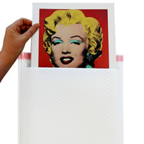 White padded mailer bags